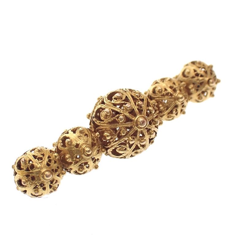 Image 2 of Antique gold brooch; Filigree technique