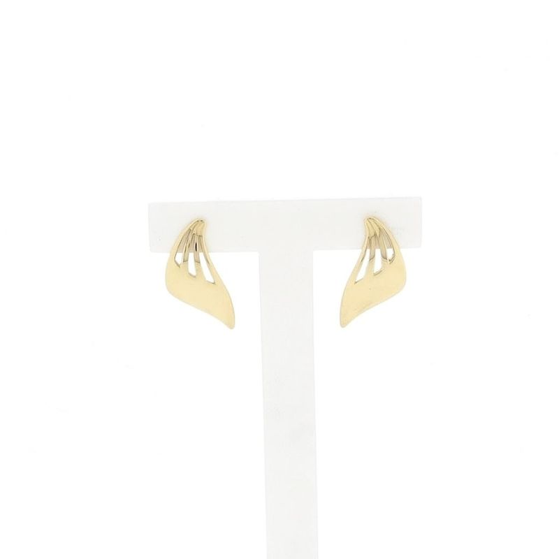 Afbeelding 1 van Gouden abstracte oorbellen
