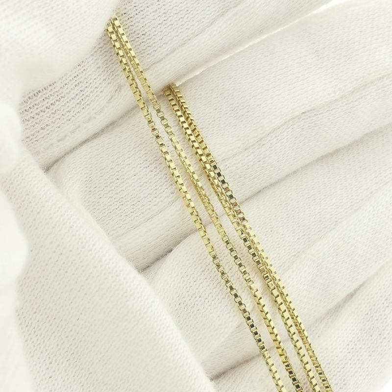 Image 4 of Golden Venetian link chain | 63 cm