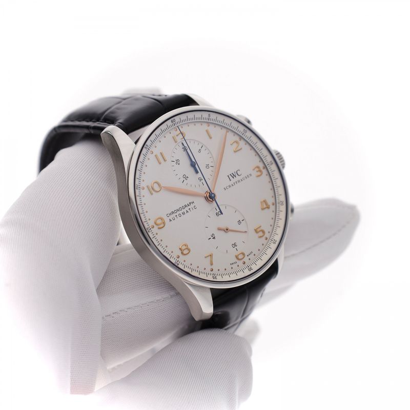 Image 12 of IWC Portuguese Chronograph 'Ivory' IW371401; Automatic Men's Watch