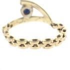 Image 4 of 18 carat gold link ring with sapphire