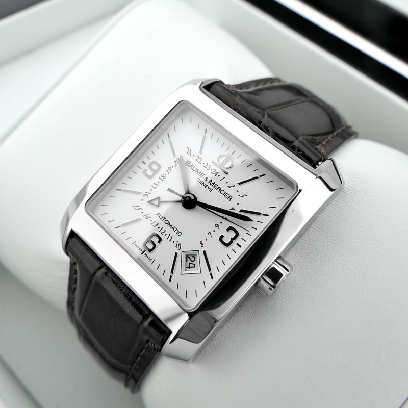 Image 10 of Baume & Mercier 'Hampton Square Dual Time' 65561; Automatic men's watch with GMT