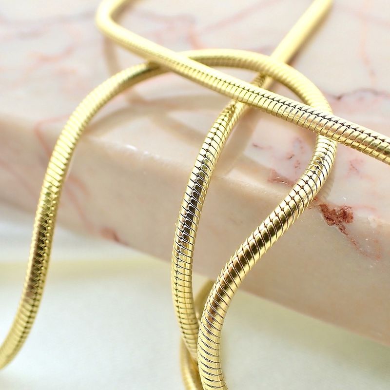 Image 3 of Gold snake link chain | 45 cm