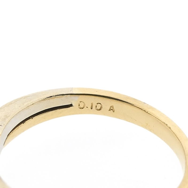 Image 8 of Two-tone gold ring with 0.08 ct diamond.