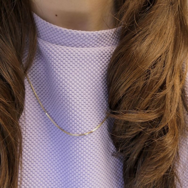 Image 8 of Golden Venetian link chain | 55 cm