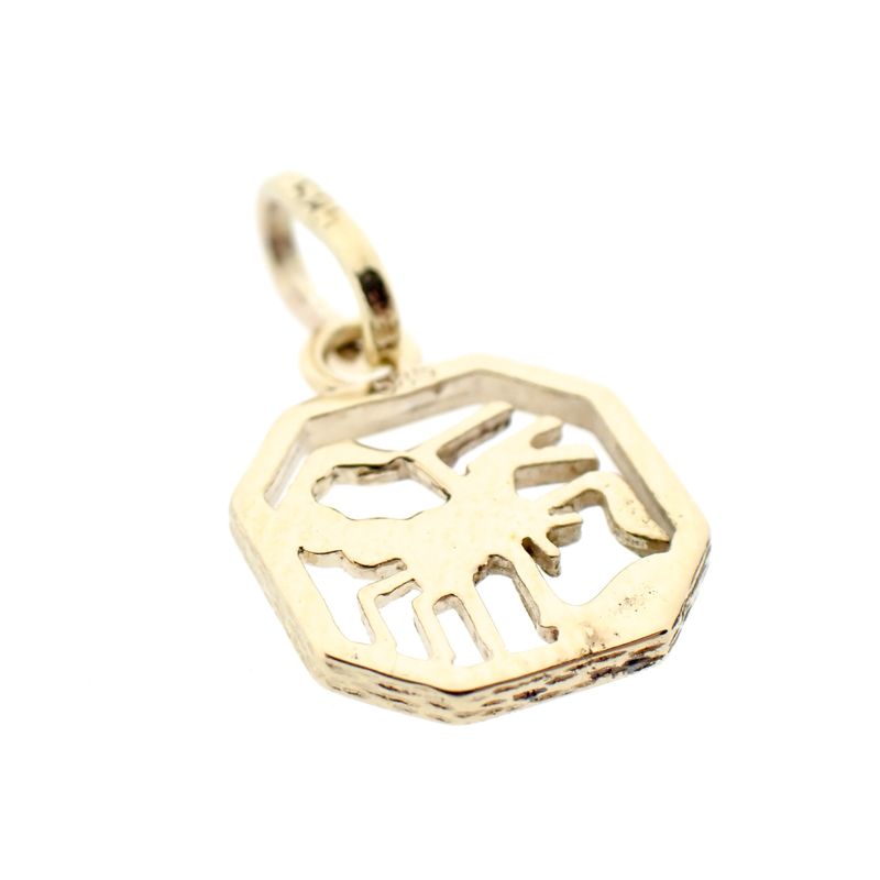 Image 5 of Gold zodiac sign pendant; Scorpio