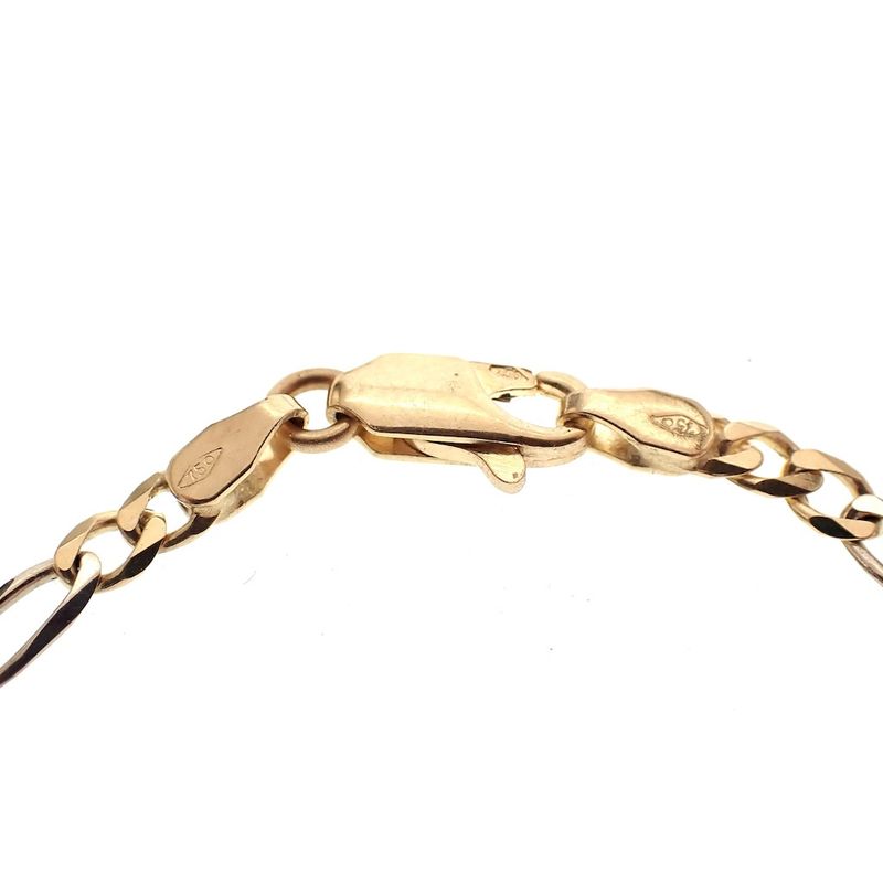 Image 5 of 18K Two-tone gold bracelet with a plate | 16 cm