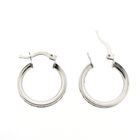Image 6 of White gold earrings with zirconia | Ø 20.0 mm