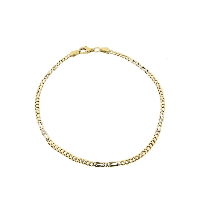 Image 3 of Two-tone gold fantasy link bracelet | 20.5 cm