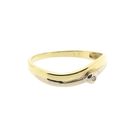 Image 4 of Two-tone gold solitaire ring with diamond | 0.005 ct.