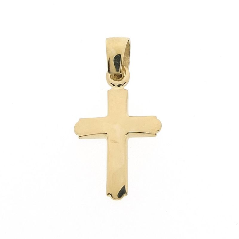 Image 6 of Gold pendant of cross with corpus | INRI