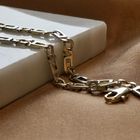 Image 2 of Two-tone gold Figaro link bracelet