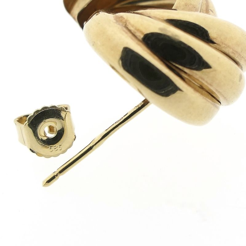 Image 5 of Gold semicircular stud earrings