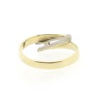 Image 3 of Two-tone gold ring with diamond; 0.03 ct.