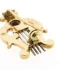 Image 5 of Gold brooch of a lyre harp with ruby