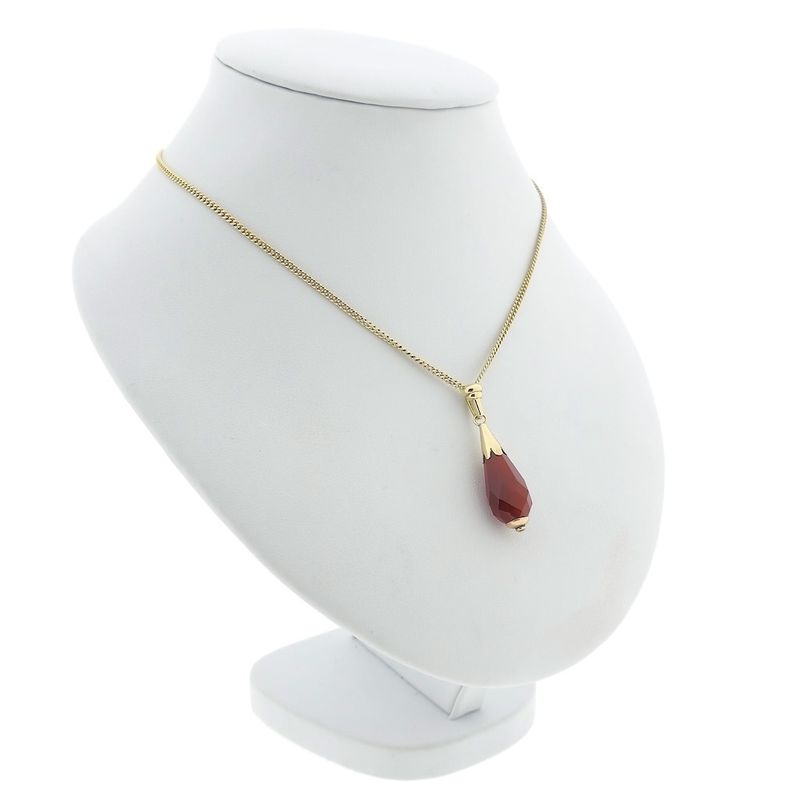 Image 8 of Gold pendant with carnelian