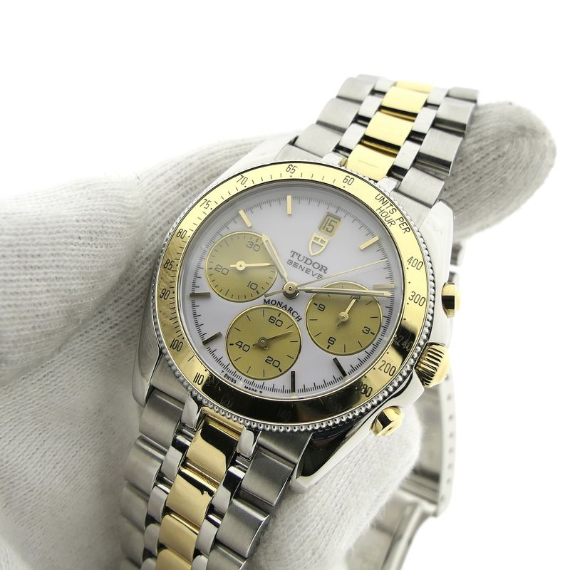 Image 7 of Tudor Monarch Chronograph 15903; Gold/steel men's watch