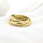 Image 14 of 18-karat gold trinity ring with 0.225 ct. diamond | Cartier