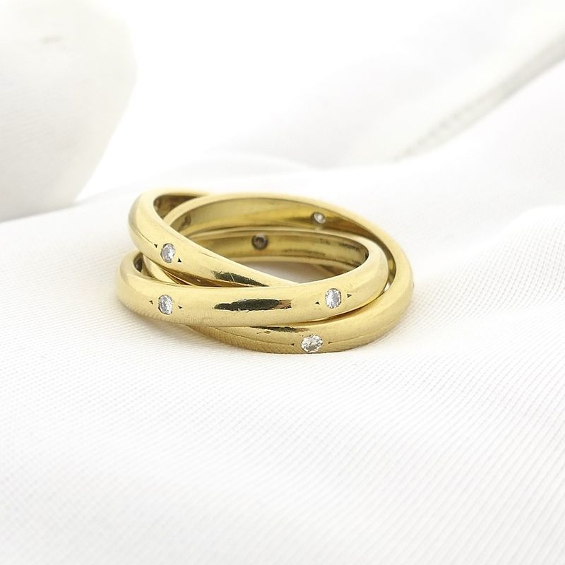 Image 14 of 18-karat gold trinity ring with 0.225 ct. diamond | Cartier