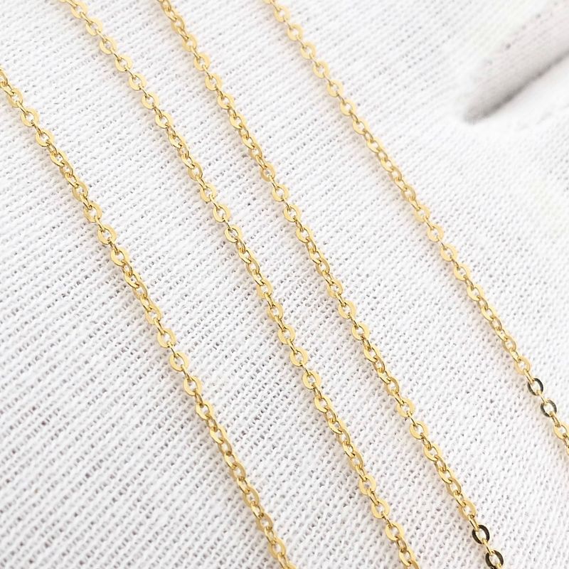 Image 7 of Gold Cable Chain Necklace