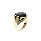 Image 1 of Gold signet ring with onyx