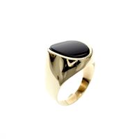 Gold signet ring with onyx