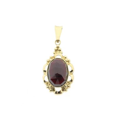 Image 1 of Vintage gold pendant with garnet