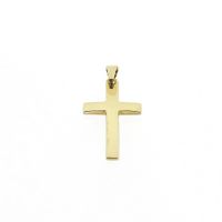 Gold pendant with a subtle cross