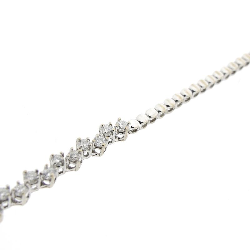 Image 6 of 18-karat white gold fantasy link bracelet with diamond; 1.45 ct. | 19 cm