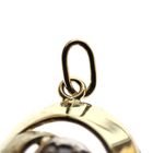 Image 4 of Two-tone gold circular pendant with diamond; 0.05 ct.