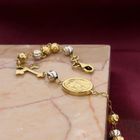 Image 2 of Two-tone gold rosary bracelet