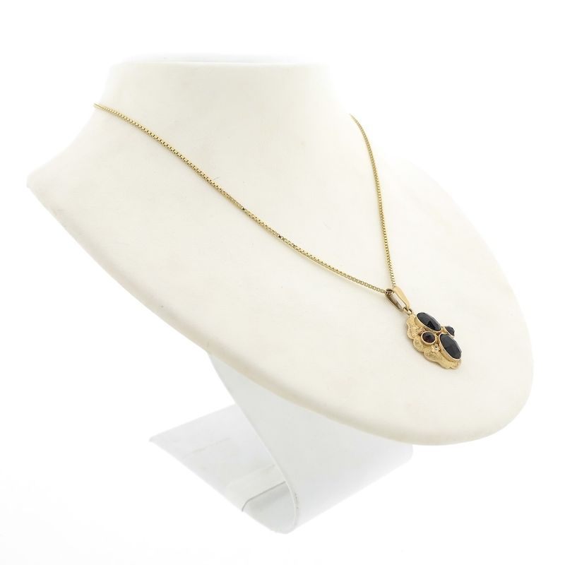 Image 8 of Vintage gold pendant with garnet