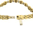 Image 5 of Gold Bismarck link bracelet with 0.4 ct diamond.