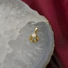Image 2 of Gold minimalist pendant with diamond; 0.01 ct.
