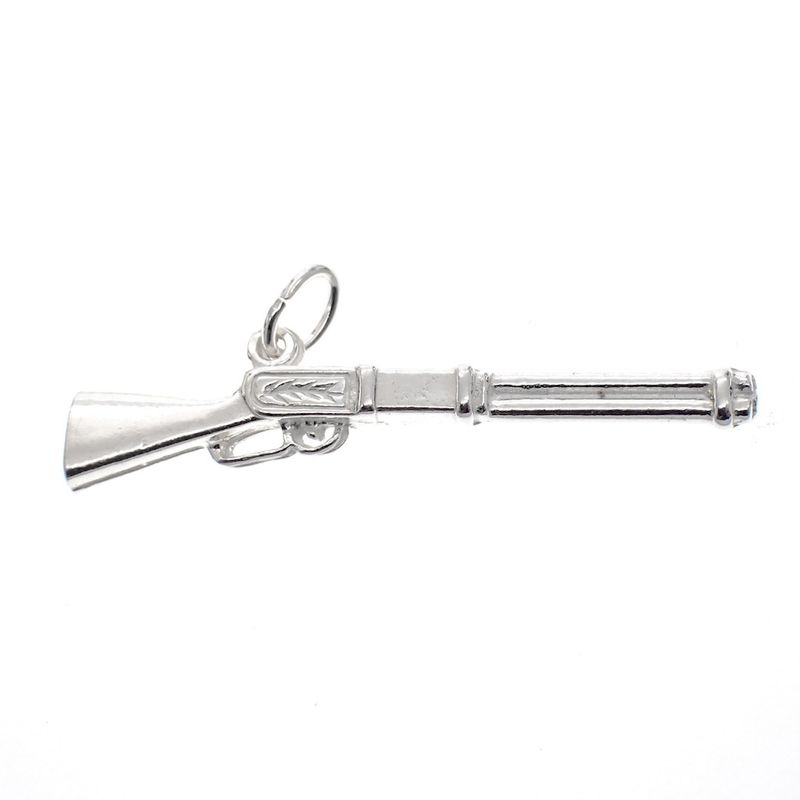 Image 1 of Silver charm; Cowboy gun