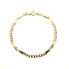 Image 7 of Gold closed Figaro link bracelet