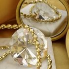 Image 2 of Two-tone gold tennis necklace with diamonds