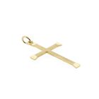 Afbeelding 3 van Gematteerd gouden hanger van een kruis