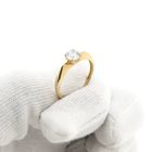 Afbeelding 10 van Gouden solitair ring met zirconia