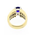 Image 7 of Gold entourage ring with synthetic sapphire and diamonds