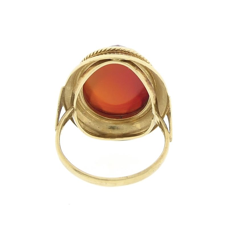 Image 6 of Gold ring with carnelian | Vintage