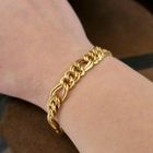 Image 10 of Gold flat Prince of Wales link bracelet