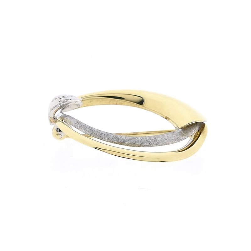 Image 9 of Bicolor Gold Brooch; 14 Karat