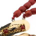 Image 6 of Luxury red coral necklace with gold clasp; Antique | 54 cm