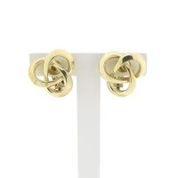 Vintage two-tone gold clip-on earrings as a knot