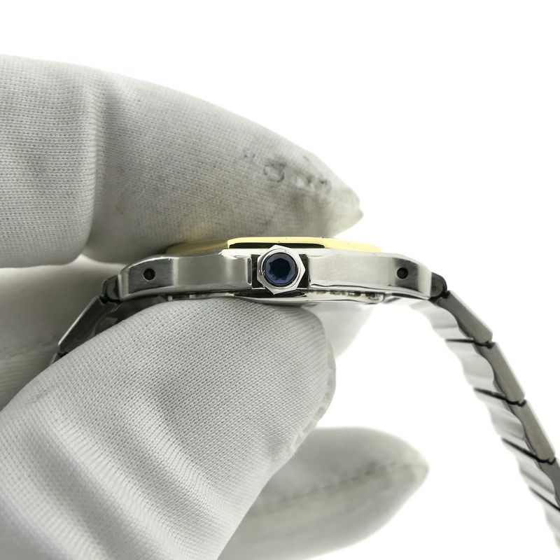 Image 7 of Cartier Santos Octagon 187903; Women's watch in 18k gold and steel