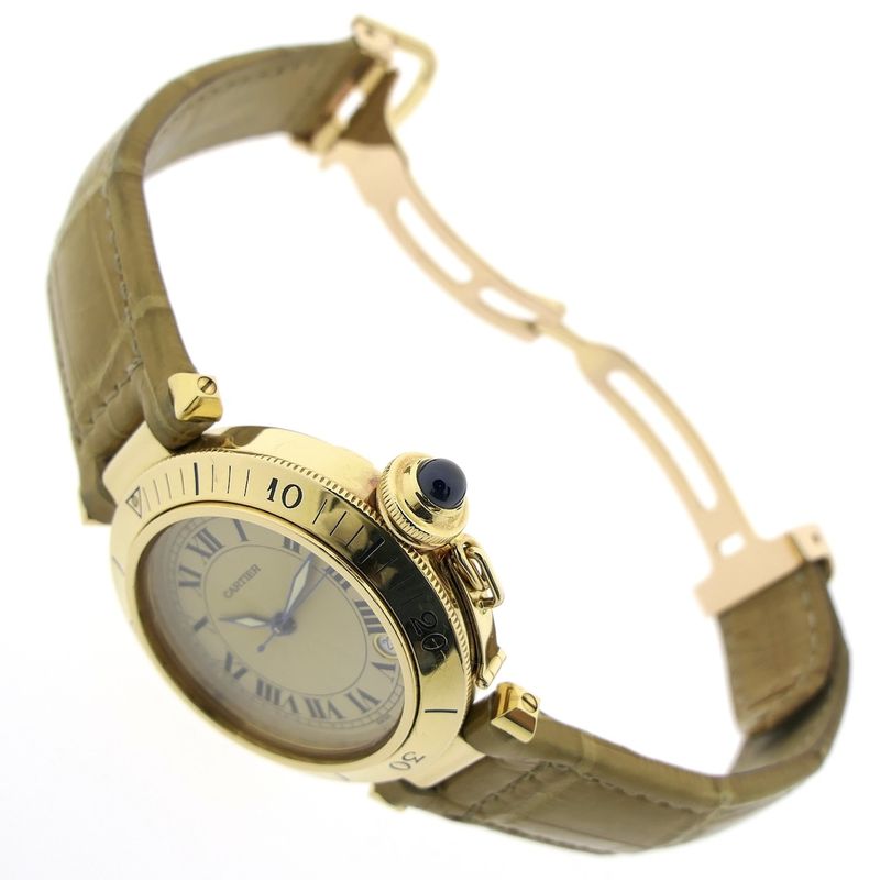 Image 9 of Cartier Pasha Automatic; 18k gold unisex watch