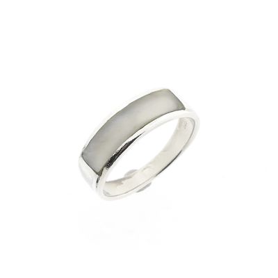 Image 1 of Silver ring with mother of pearl