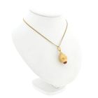 Image 4 of Two-tone gold pendant with stars and carnelian