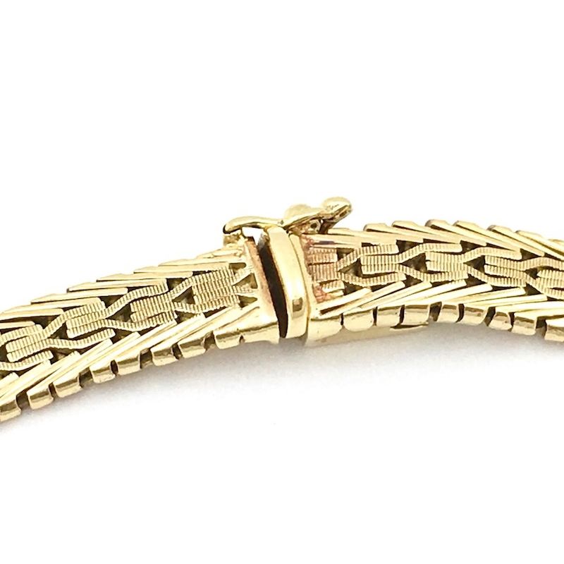 Image 5 of Gold chain; French gourmet link | 44 cm